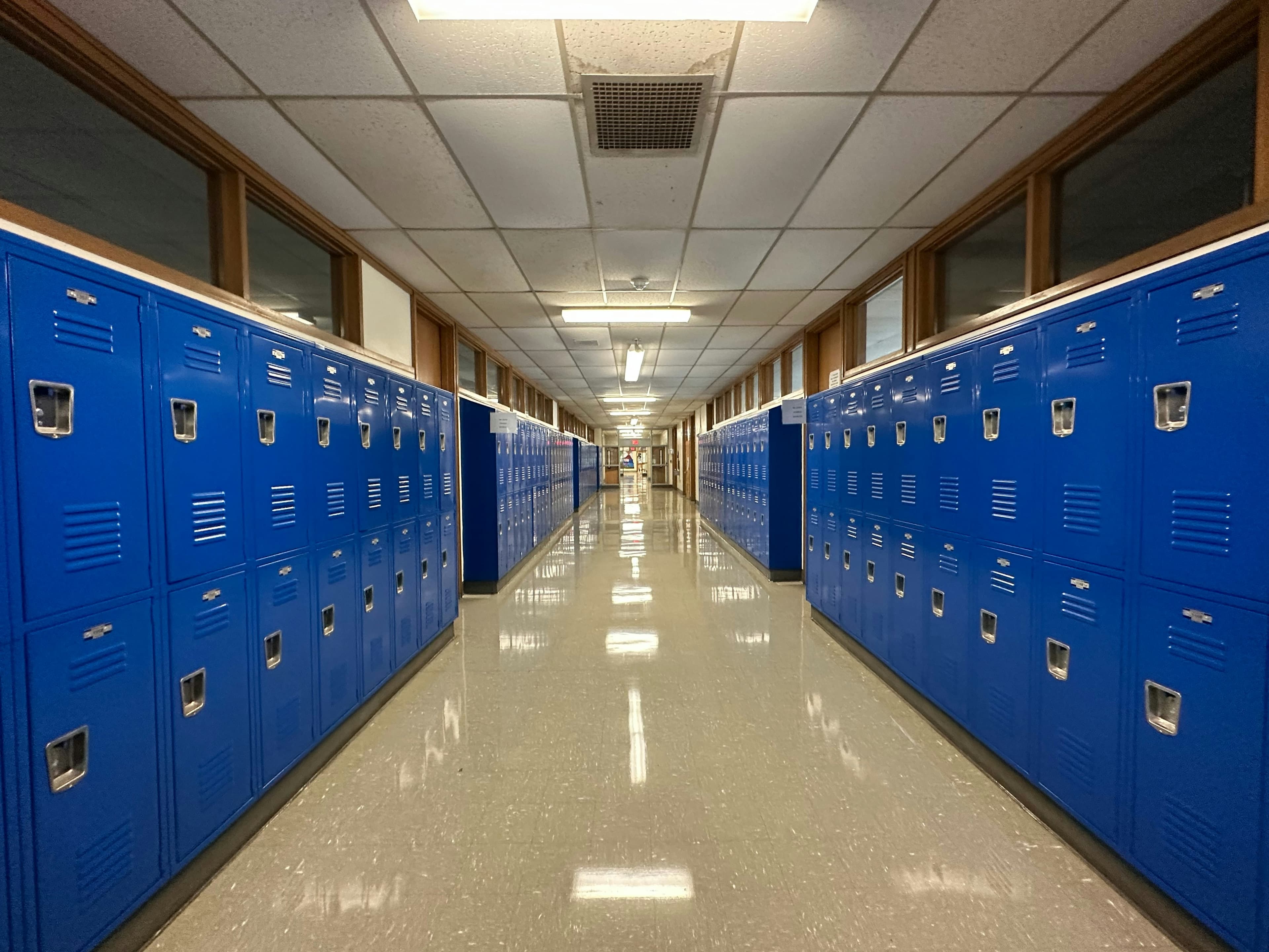 High school hallway