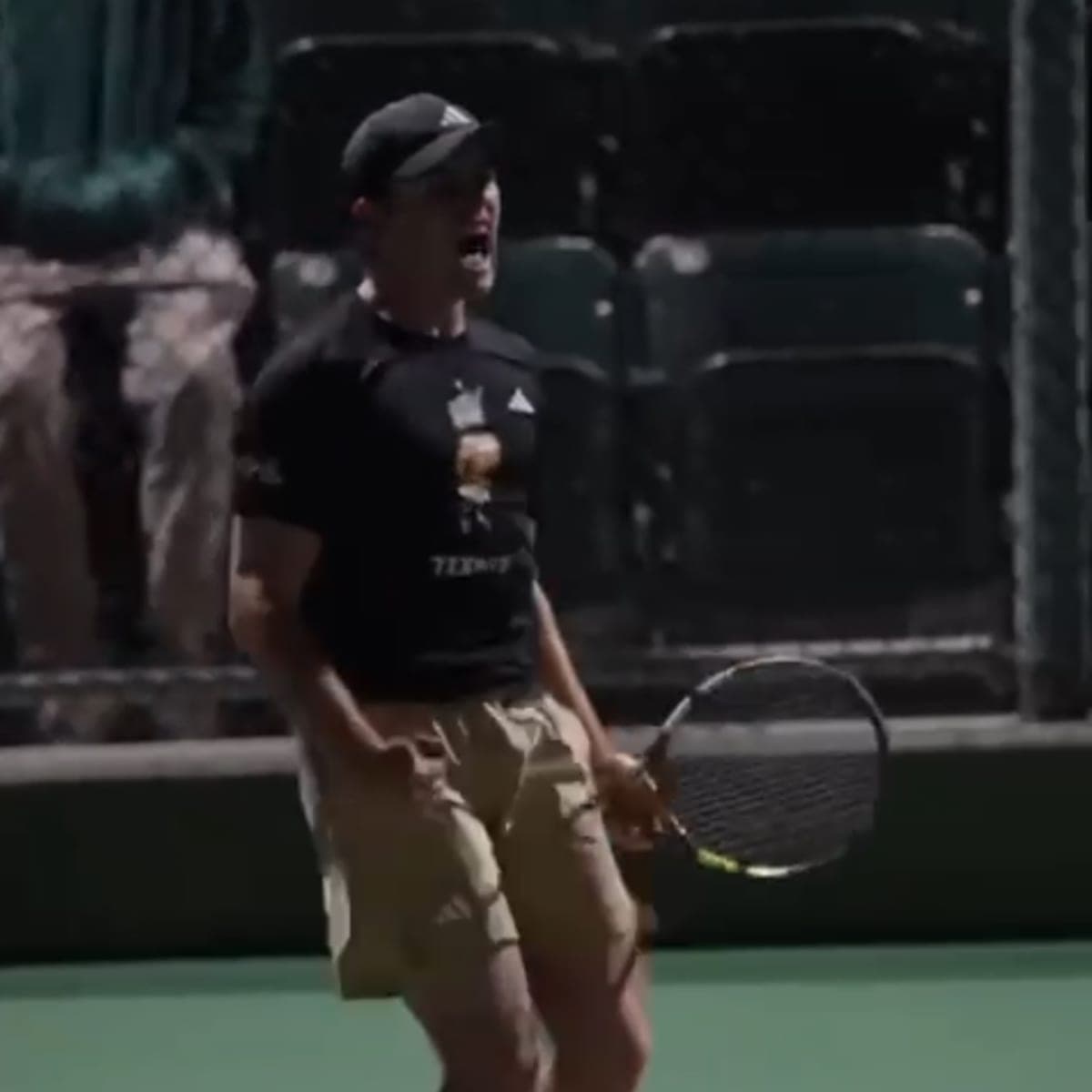 College Tennis Passion College tennis players competing in a match at Cal Poly