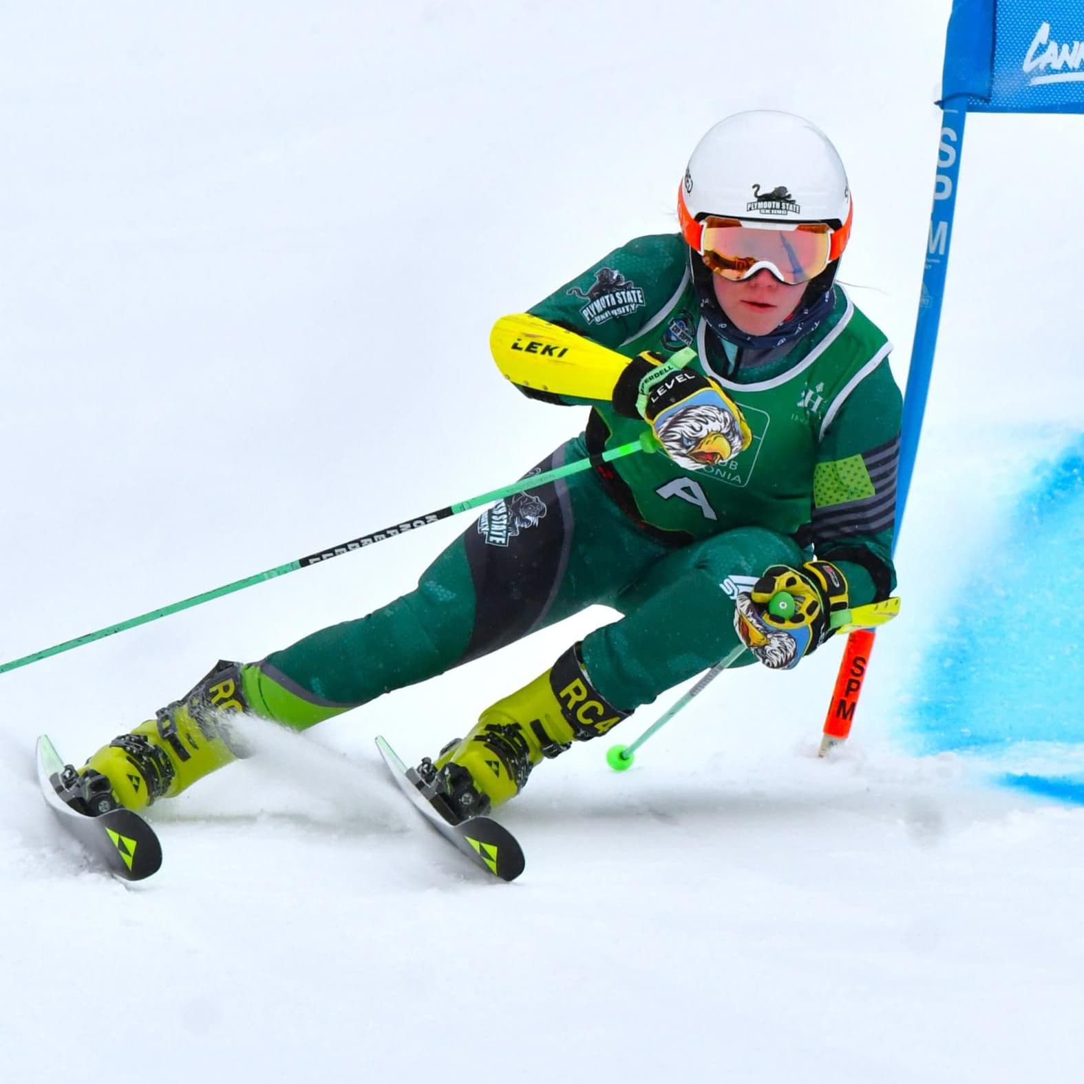 College skier Julia Müller during a race