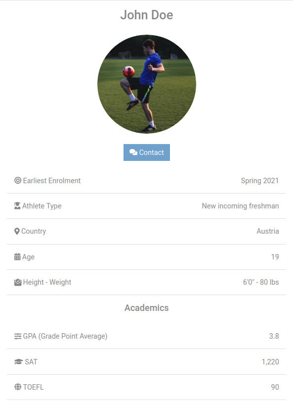 Smarthlete - Your Smarthlete Profile - Mobile
